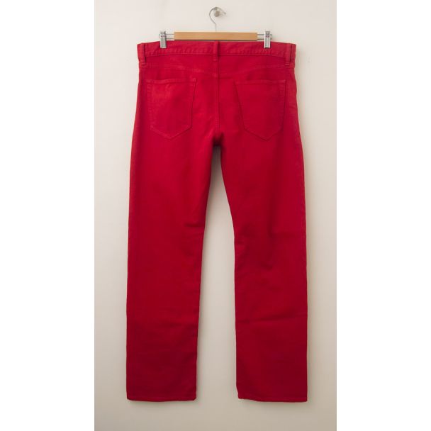 Banana Republic Vintage Straight-Fit Five-Pocket Pants in Tomato Paste (back)