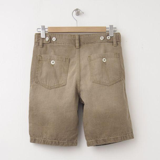 NEW GapKids Boys 1969 Flat Front Denim Shorts in Desert Wash (back)