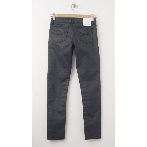 NEW GapKids Girl's 1969 Super Skinny Coated Jeans in True Black (back)