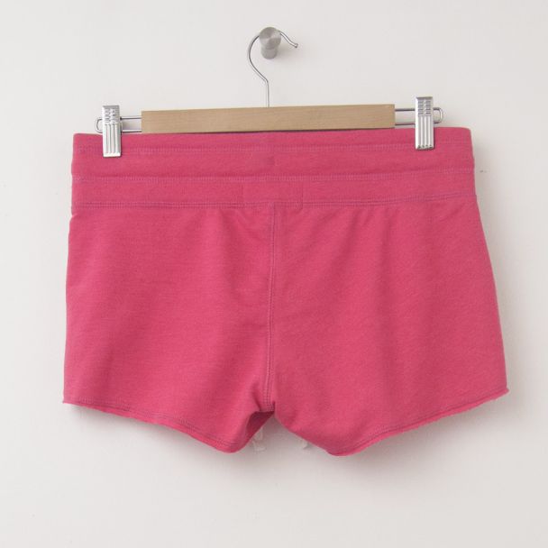 NEW Old Navy Knit Summer Drawstring Logo Shorts in Rose Up (back)