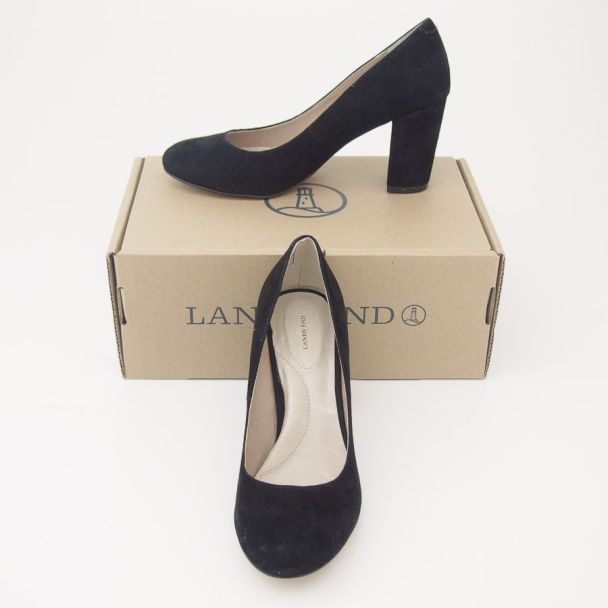 NEW Lands' End Women's Minnie Pump High Heel Shoes in Black