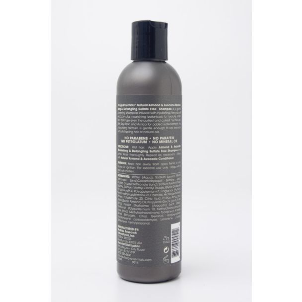 Design Essentials Natural Almond & Avocado Moisturizing Detangling Sulfate Free Shampoo