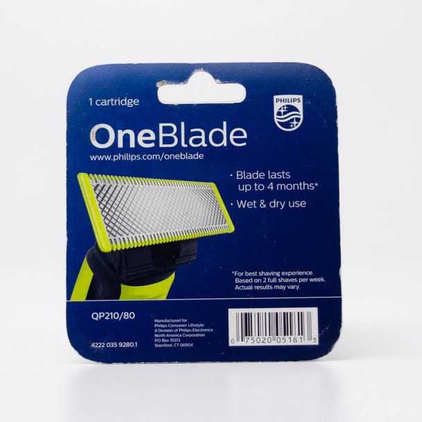 Philips Norelco OneBlade Replacement Blade QP210/80 1 Cartridge