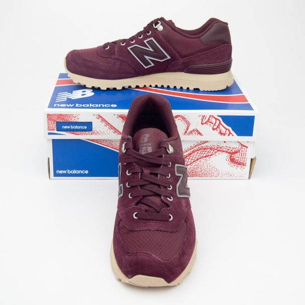 New Balance Men's Outdoor Activist 574 Classics Running Shoes ML574PKS in Chocolate Cherry 