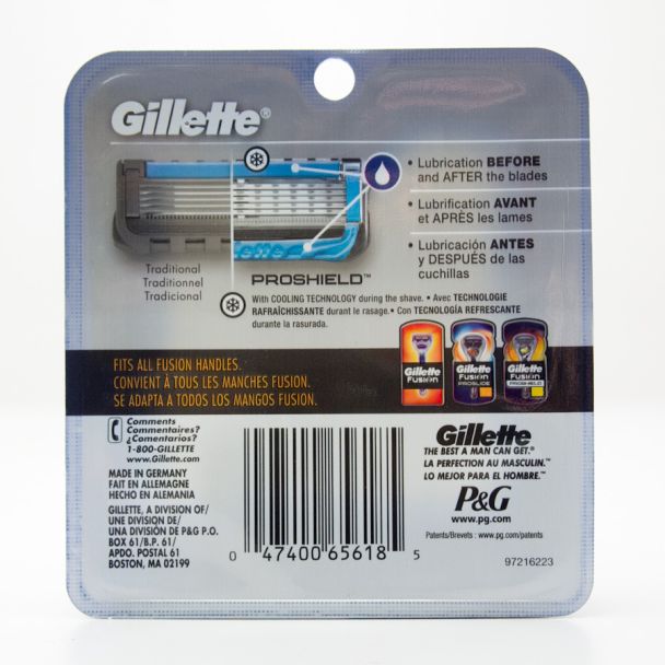 Gillette Fusion Proshield Chill Razor Blade Refill 2 Cartridges