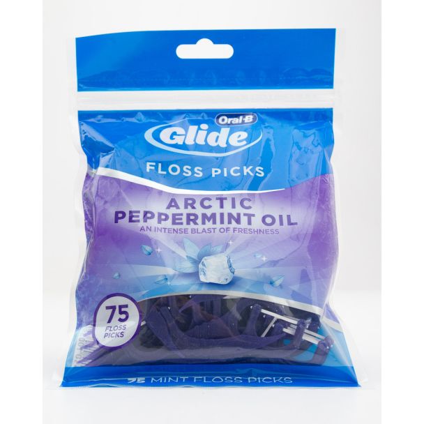 Oral-B Glide Floss Picks Arctic Peppermint Oil 75 Floss Picks