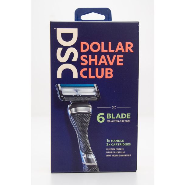 Dollar Shave Club 6 Blade Razor 1 Handle & 2 Cartridges