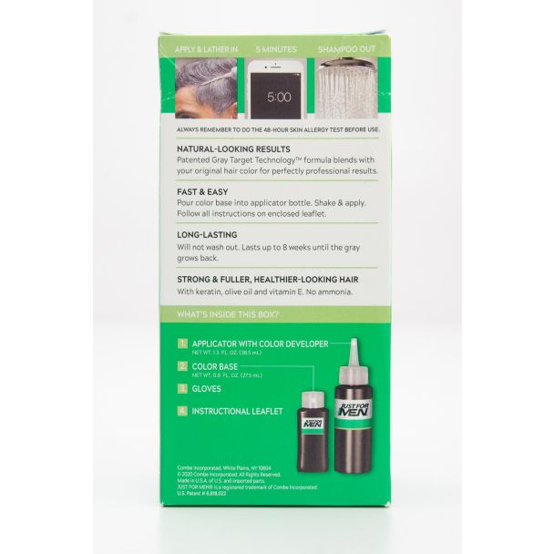 Just For Men Shampoo-In Color H-30 Light-Medium Brown Single Application Haircolor Kit