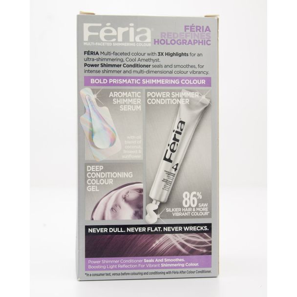 L'Oreal Ferria Halographic Multi-faceted Shimmering Colour 521 Cool Amethyst Medium Cool Iridescent Brown 1 Application