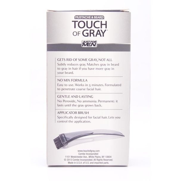 Just For Men Mustache & Beard Touch of Grey Dark Brown & Black B-45/55 Multiple Application Kit