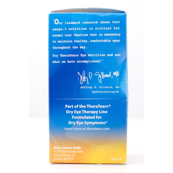 Thera Tears Nutrition Omega-3 Supplement for Dry Eye Symptoms 90 Soft-Gels