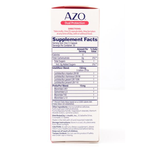 AZO Dual Protection Urinary + Vaginal Support 31 Once Daily Capsules