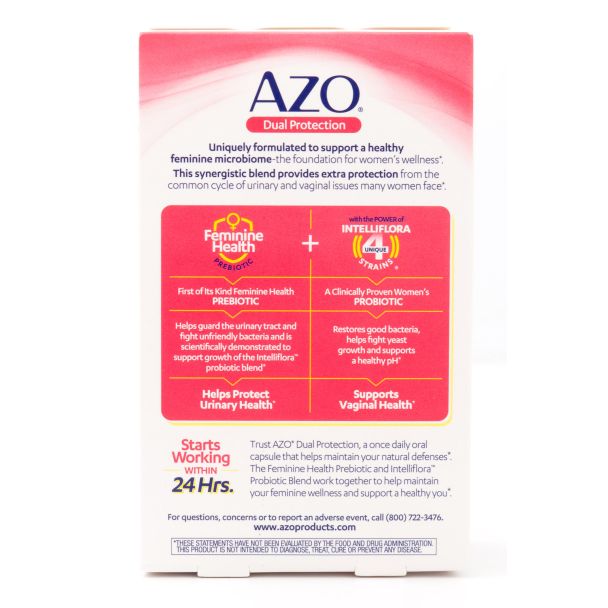 AZO Dual Protection Urinary + Vaginal Support 31 Once Daily Capsules