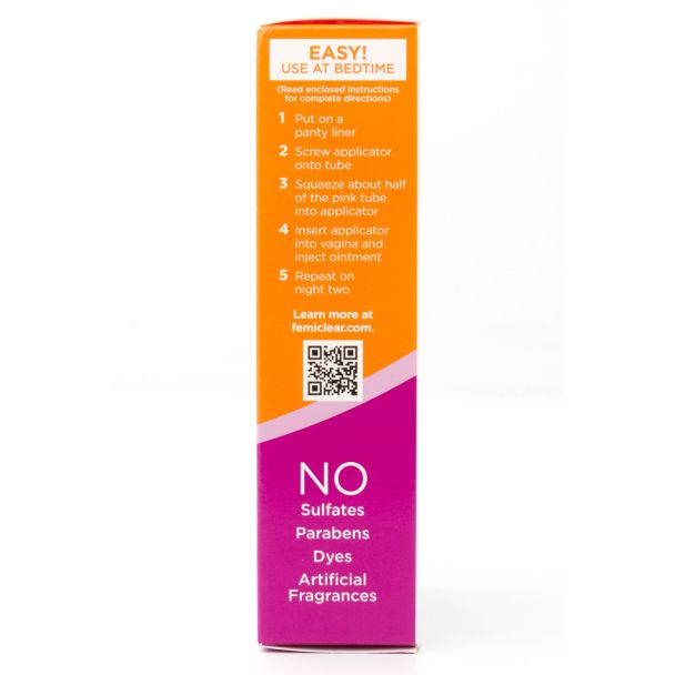 FemiClear 2-Day Dose Yeast Infection + External Itch Ointment 2 Tubes: net wt 0.5 oz each