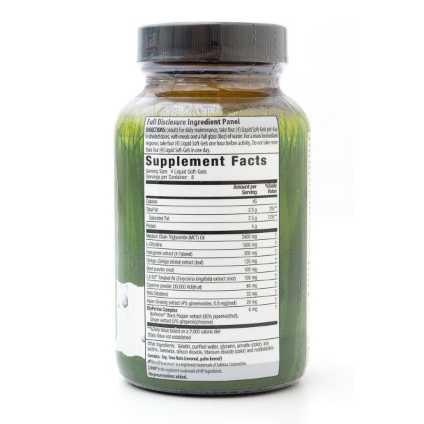 Irwin Naturals Testosterone UP Red with Nitric Oxide Booster 32 Liquid Soft-Gels