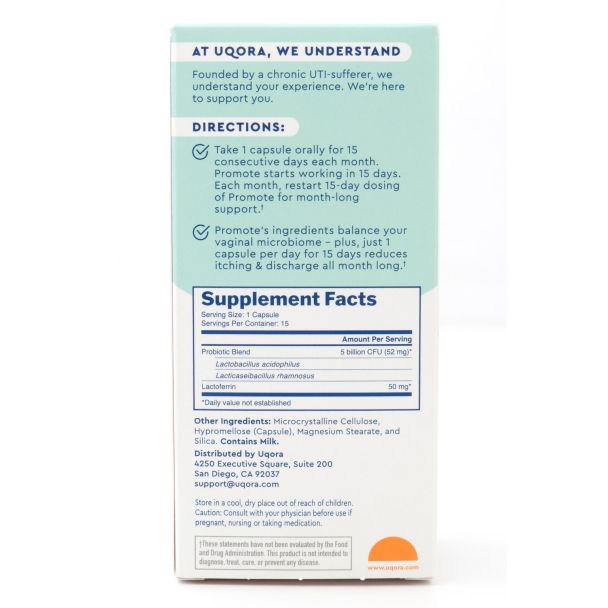 Uqora Urinary Care Promote Proactive Regimen Part 3 15 Capsules