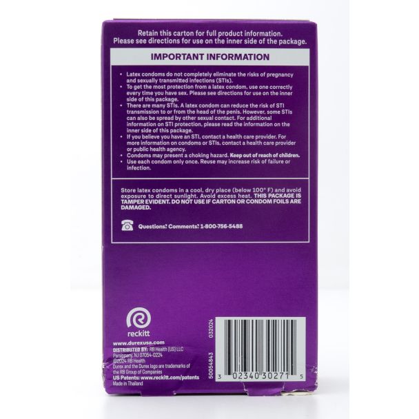 Durex Extra Sensitive Thin Regular Fit Latex Condoms 12 Condoms