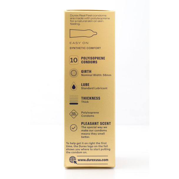 Durex Real Feel Non-Latex Polyisoprene Condoms 10 Condoms