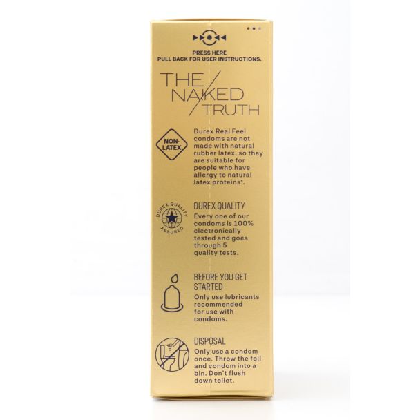 Durex Real Feel Non-Latex Polyisoprene Condoms 10 Condoms
