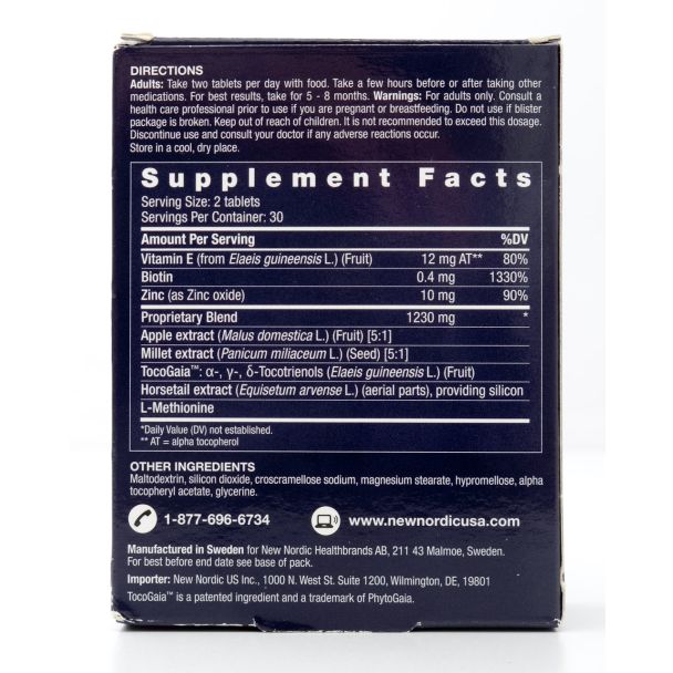 New Nordic Hair Grow Dietary Supplement 60 Tablets