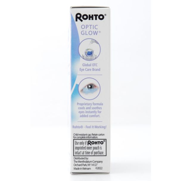 Rohto Optic Glow Cooling Eye Drops 0.4 fl oz (13 mL)