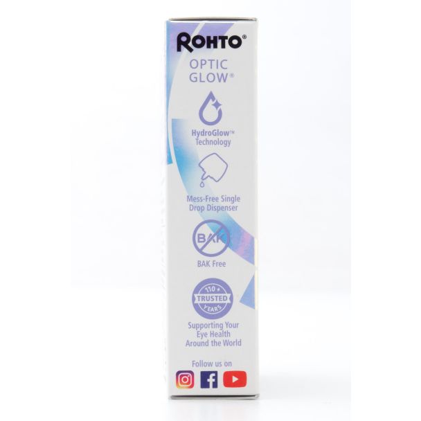 Rohto Optic Glow Cooling Eye Drops 0.4 fl oz (13 mL)