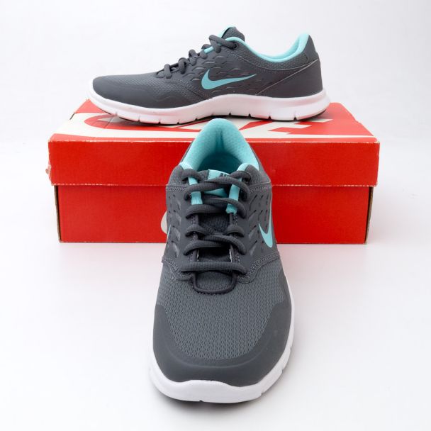 Nike Women's Orive NM Running Shoe 677136030 in Dark Grey with Hyper Turquoise & White Large