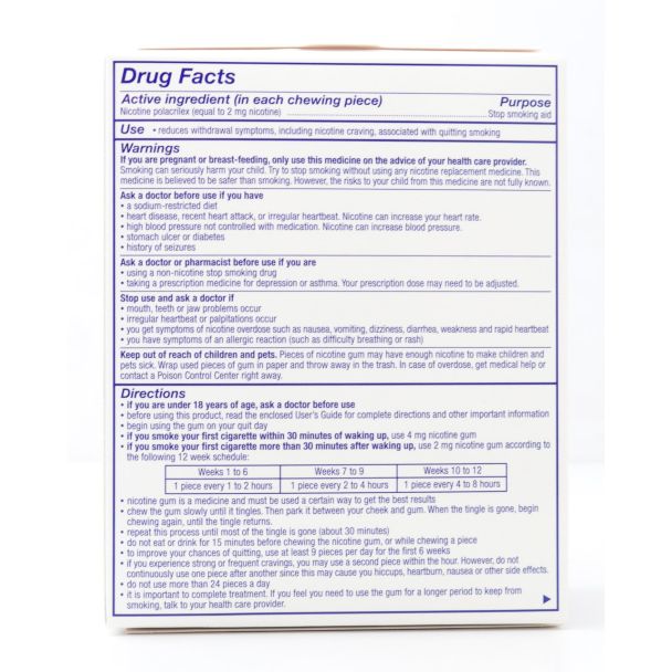 Nicorette Nicotine Gum Stop Smoking Aid 2mg Fruit Chill Value Pack 160 Pieces