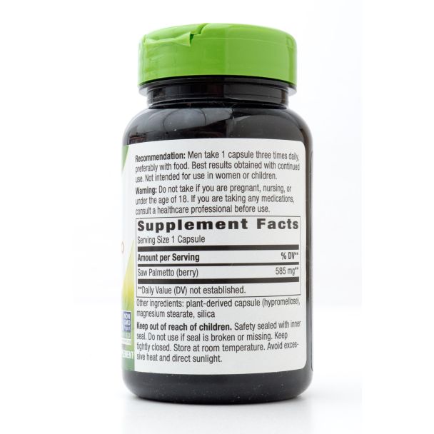 Nature's Way Saw Palmetto Berries Traditional Prostate Support 100 Vegan Capsules