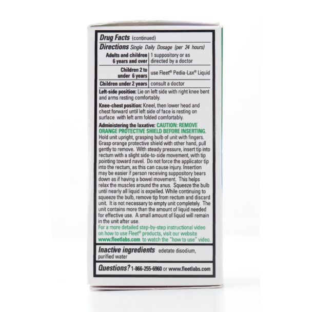 Fleet Laxative Liquid Glycerin Suppositories 4 Adult Suppositories (7.5 mL each)