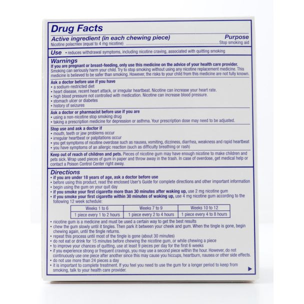 Nicorette Nicotine Gum Stop Smoking Aid 4mg Fruit Chill Value Pack 160 Pieces