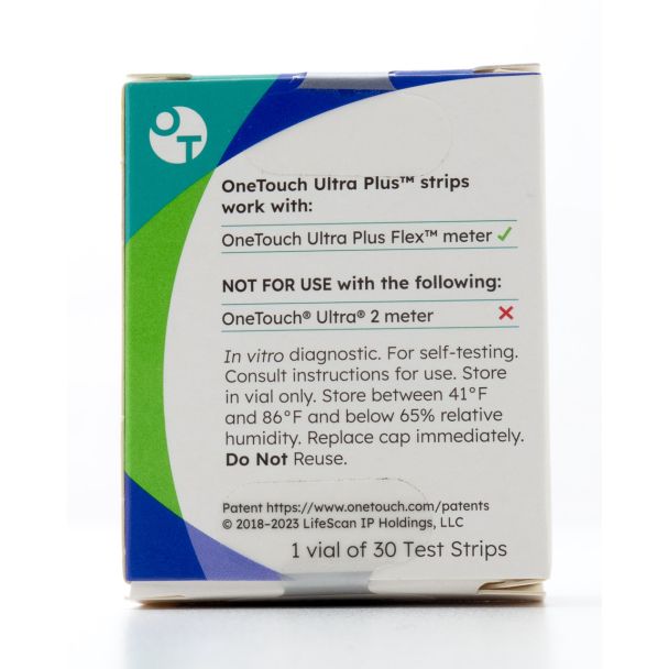 OneTouch Ultra Plus Blood Glucose Test Strips 30 Count