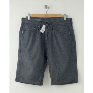 NEW Gap 1969 Straight Fit Cuffed Denim Shorts in Blue Grey Wash 30