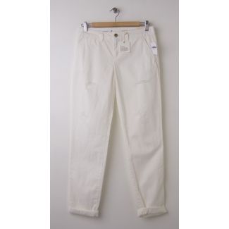 NEW Gap Destructed Broken-In Straight Khaki Pants in New Off White