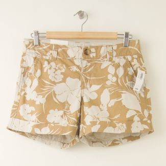 NEW Old Navy Tropical Hibiscus Print Shorts in Tan