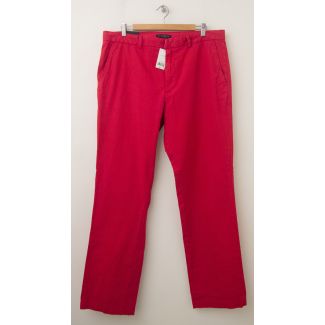 NEW Banana Republic Aiden Slim-Fit Printed Chino Pants in Redwood 