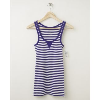 NEW Gap Women's Gap Striped Rib Patch Tank in Electric Fuschia