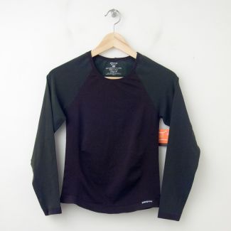 NEW Patagonia Capilene Body Core Performance Seamless Long Sleeve Tee in Brown