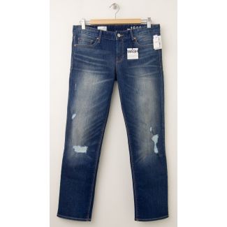 NEW Gap 1969 Deconstructed Real Straight Jeans in Thunderstruck