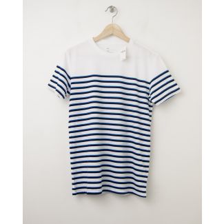NEW Gap The Essential Crew Tee T-Shirt in Blue Stripe
