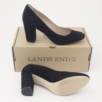 NEW Lands' End Women's Minnie Pump High Heel Shoes in Black