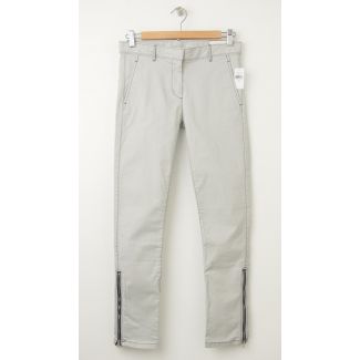 NEW Gap Skinny Mini Zip Khaki Pants in Light Grey
