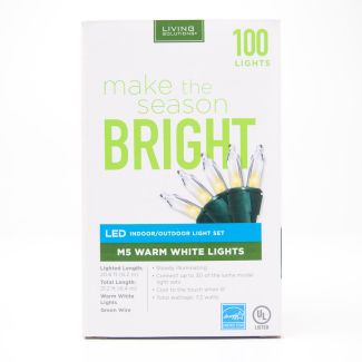 Living Solutions LED Indoor/Outdoor Light Set 100 M5 Warm White Lights
