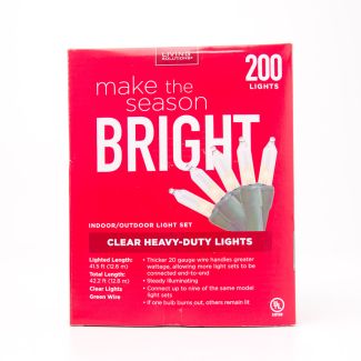 Living Solutions Clear Heavy-Duty Lights 200 Lights