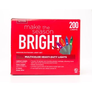 Living Solutions Multicolor Heavy-Duty Lights 200 Lights