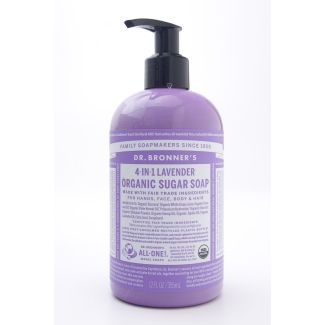 Dr. Bronner's 4-In-1 Lavender Organic Sugar Soap 12 fl oz