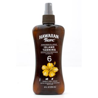Hawaiian Tropic Island Tanning Sunscreen Oil Spray SPF 6 UVB 8 fl oz