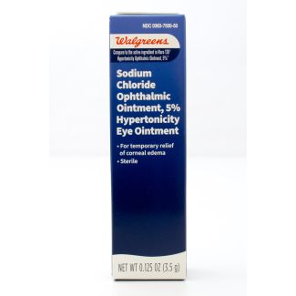 Walgreens Sodium Chloride Ophthalmic Eye Ointment net wt 0.125 oz