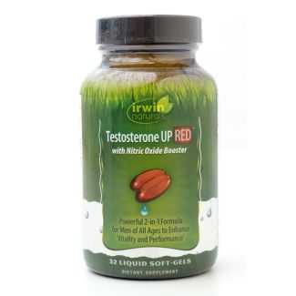 Irwin Naturals Testosterone UP Red with Nitric Oxide Booster 32 Liquid Soft-Gels