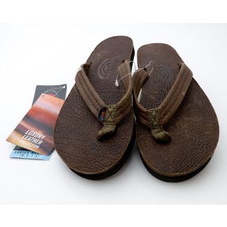 Rainbow Sandals Women's Medium Single Layer Luxury Leather 301ALLM0 in Oak